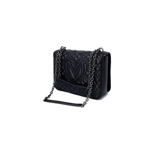 Love Moschino Bicolor Polyethylene Handbag Love Moschino Black