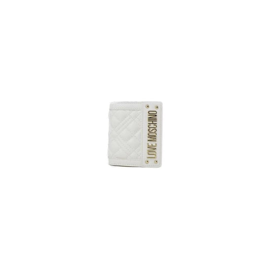 Love Moschino White Polyethylene Wallet Love Moschino Light Gray