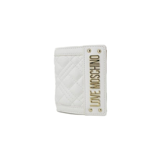 Love Moschino White Polyethylene Wallet Love Moschino Light Gray