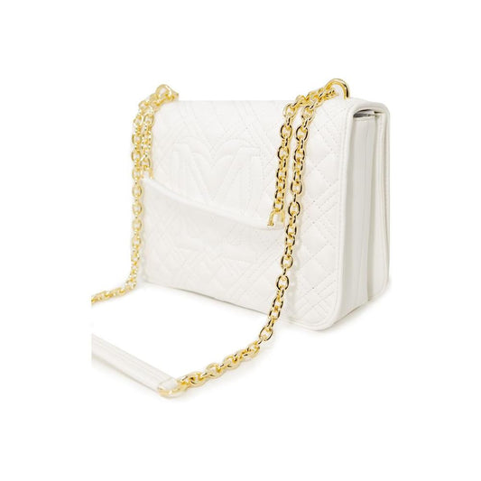 Love Moschino White Polyethylene Handbag Love Moschino Antique White