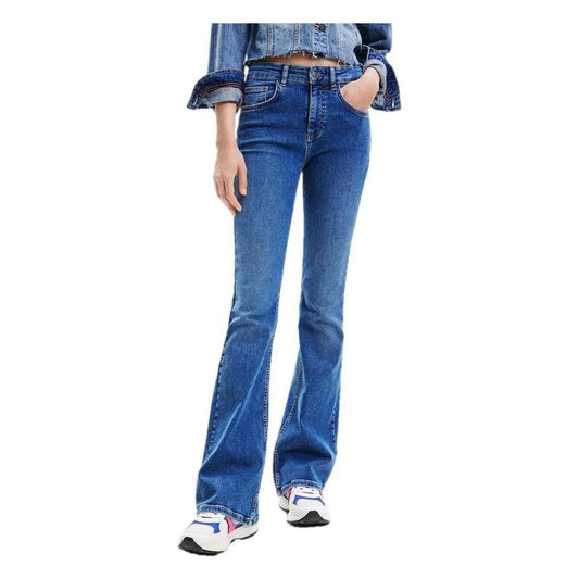 Desigual Blue Cotton Jeans & Pant Desigual Dark Slate Blue