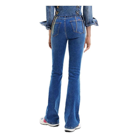 Desigual Blue Cotton Jeans & Pant Desigual Dark Slate Blue