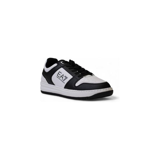 EA7 Emporio Armani Black And White Polyester Sneaker EA7 Emporio Armani Black