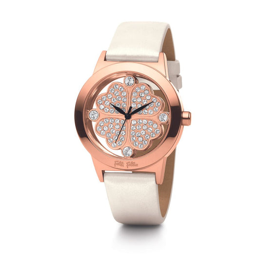 Folli Follie White Leather Watch Folli Follie Wheat