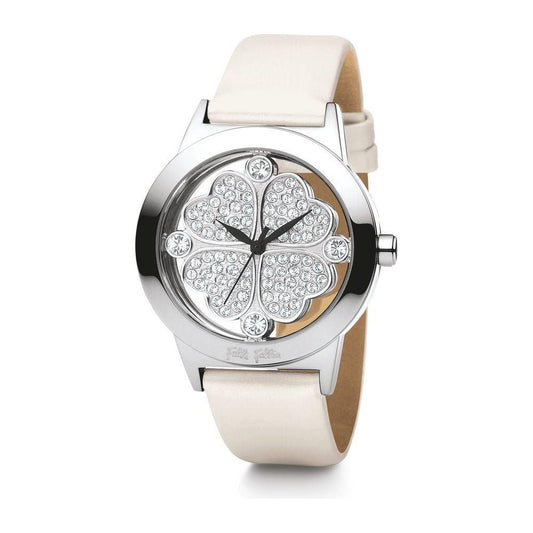 Folli Follie White Leather Watch Folli Follie Light Gray