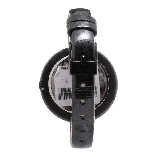 Folli Follie Black Leather Watch Folli Follie Dark Slate Gray