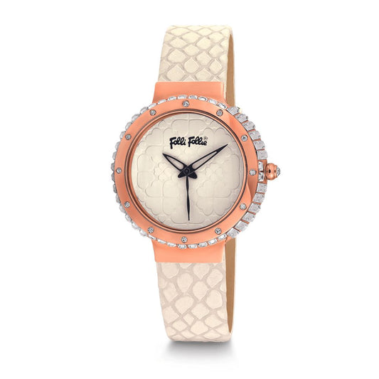Folli Follie White Leather Watch Folli Follie Wheat