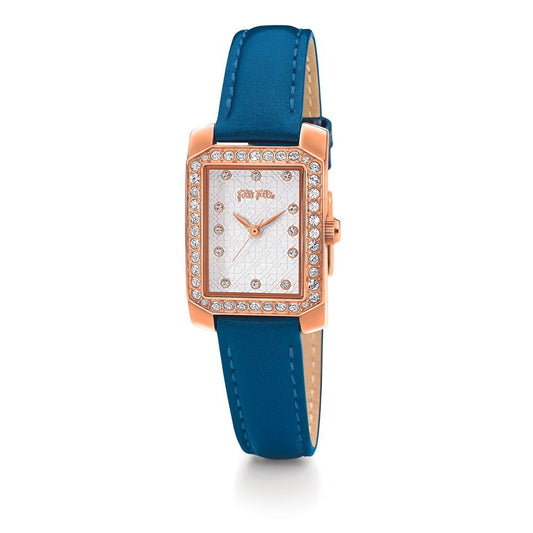 Folli Follie Blue Leather Watch Folli Follie Dark Slate Gray