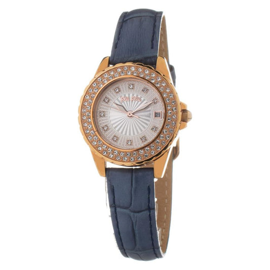 Folli Follie Blue Leather Watch Folli Follie Dim Gray