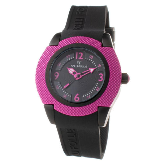 Folli Follie Black Silicone Watch Folli Follie Dark Slate Gray