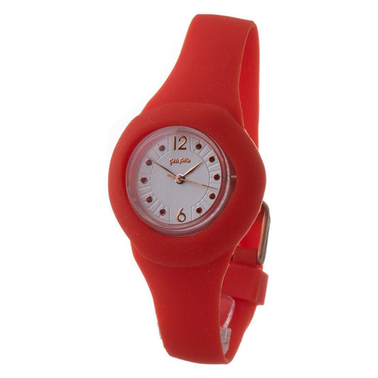 Folli Follie Red Silicone Watch Folli Follie Brown