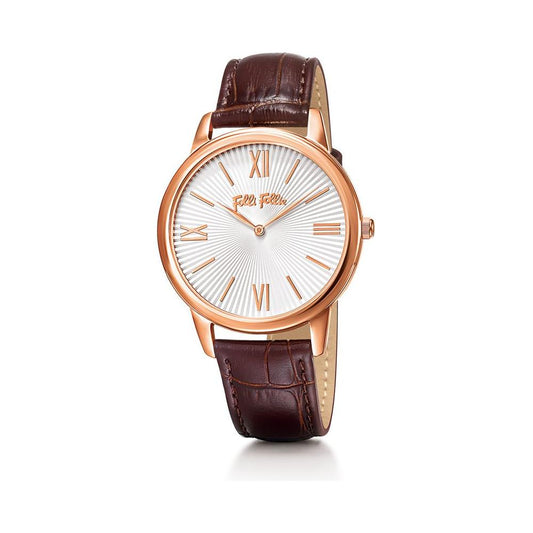 Folli Follie Brown Leather Watch Folli Follie Dark Slate Gray