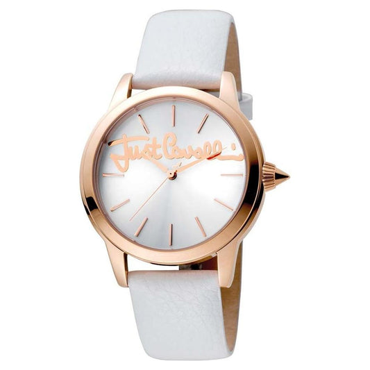 Just Cavalli White Leather Watch Just Cavalli Light Gray