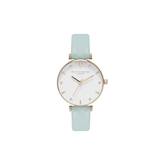 Olivia Burton Green Leather Leather Watch Olivia Burton Light Gray