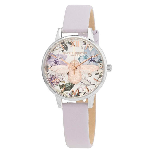 Olivia Burton Purple Synthetic Leather Watch Olivia Burton Light Gray