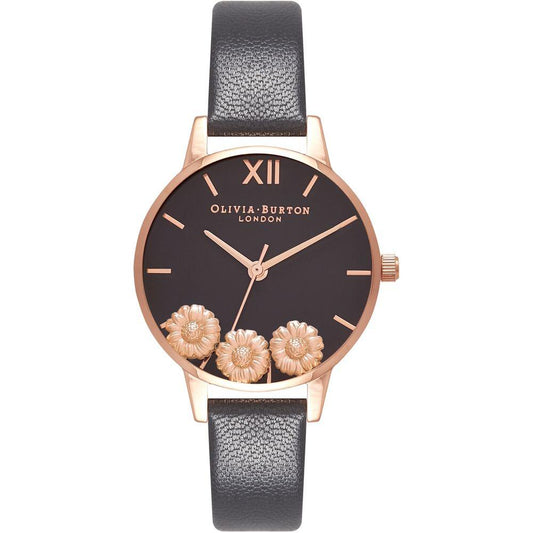 Olivia Burton Black Synthetic Leather Watch Olivia Burton Wheat