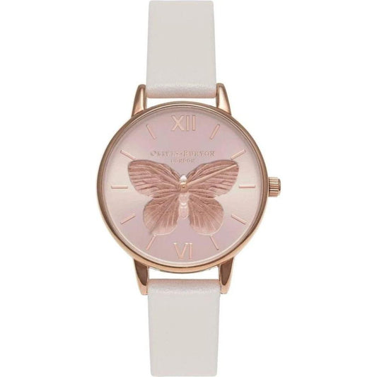 Olivia Burton White Synthetic Leather Watch Olivia Burton Gray