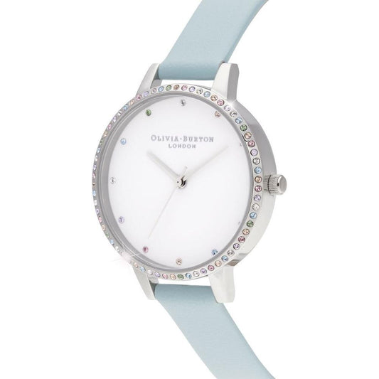 Olivia Burton Blue Leather Leather Watch Olivia Burton Light Gray