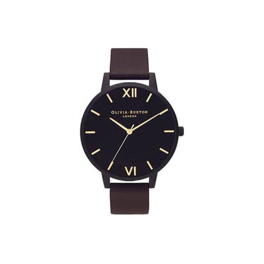 Olivia Burton Black Synthetic Leather Watch Olivia Burton Dark Slate Gray