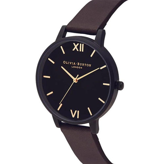 Olivia Burton Black Synthetic Leather Watch Olivia Burton Dark Slate Gray