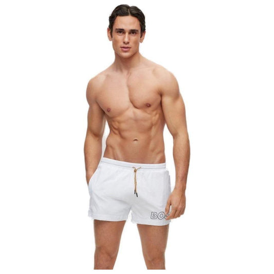 Hugo Boss White Polyamide Swimwear Hugo Boss Rosy Brown