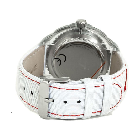 Chronotech White Leather Watch Chronotech Light Gray