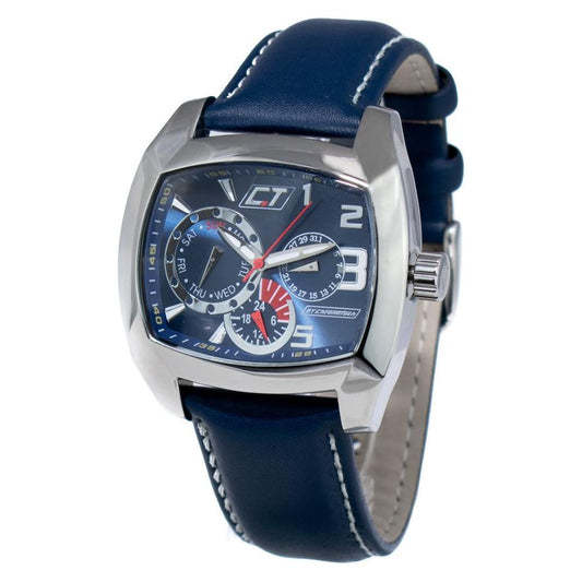 Chronotech Blue Leather Watch Chronotech Dark Slate Gray