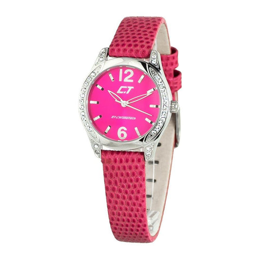 Chronotech Multicolor Leather Watch Chronotech Maroon