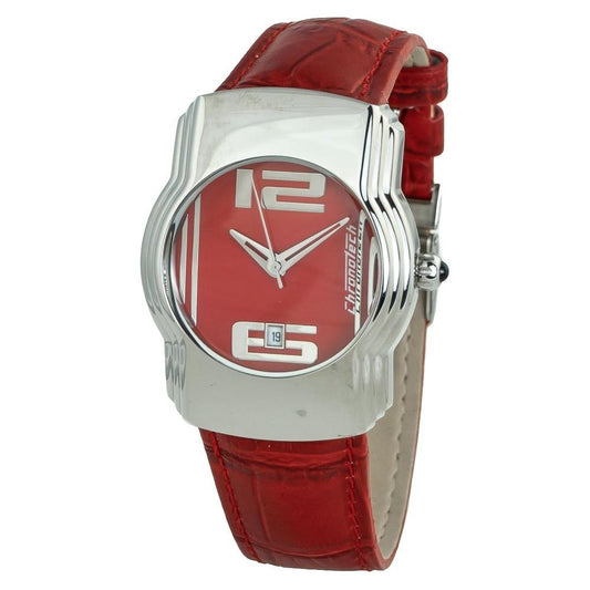 Chronotech Red Leather Watch Chronotech Gray