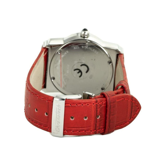 Chronotech Red Leather Watch Chronotech Sienna