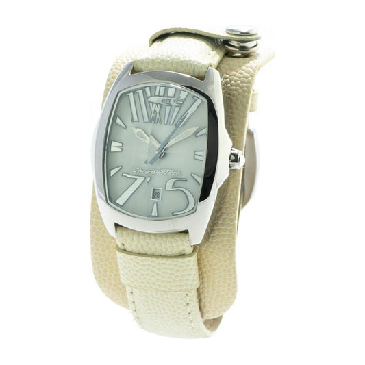 Chronotech Beige Leather Watch Chronotech Gray
