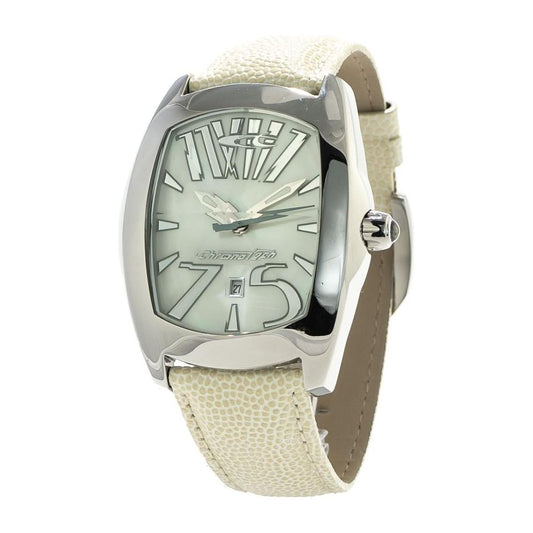 Chronotech White Leather Watch Chronotech Gray