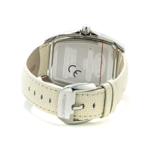 Chronotech White Leather Watch Chronotech Light Gray