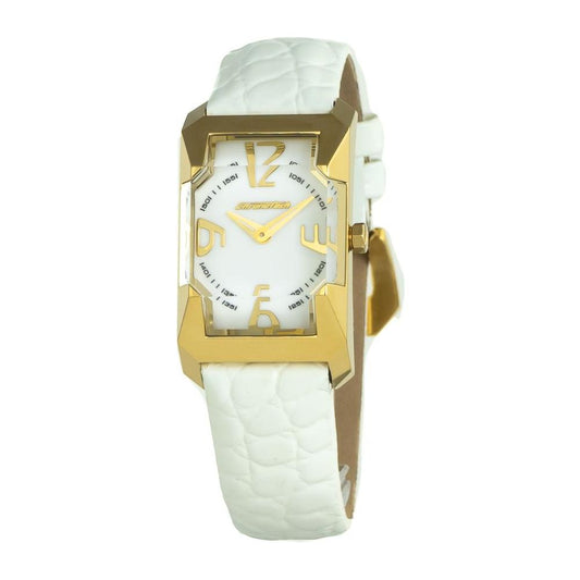Chronotech White Leather Watch Chronotech Light Gray