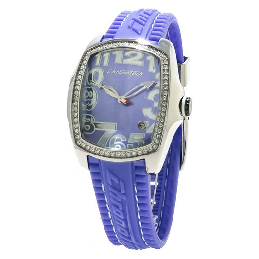 Chronotech Blue Rubber Watch Chronotech Light Slate Gray