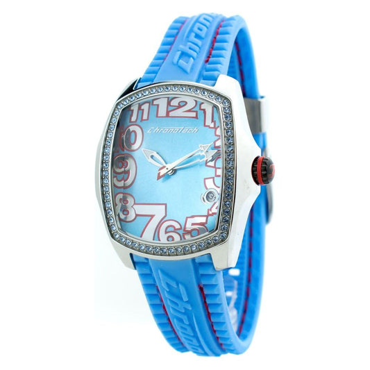 Chronotech Blue Rubber Watch Chronotech Powder Blue