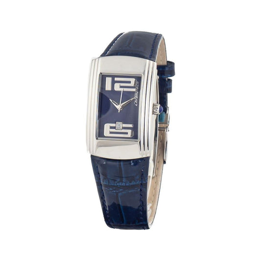 Chronotech Blue Leather Watch Chronotech Light Gray