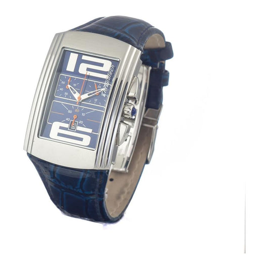 Chronotech Blue Leather Watch Chronotech Gray