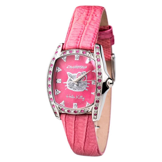Chronotech Multicolor Leather Watch Chronotech Pale Violet Red