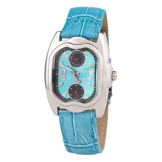Chronotech Blue Leather Watch Chronotech Gray