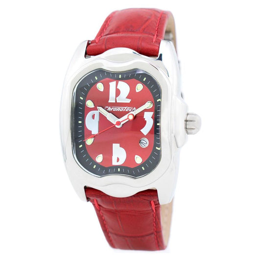 Chronotech Red Leather Watch Chronotech Lavender
