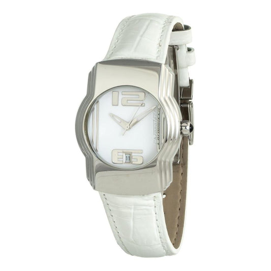 Chronotech White Leather Watch Chronotech Light Gray