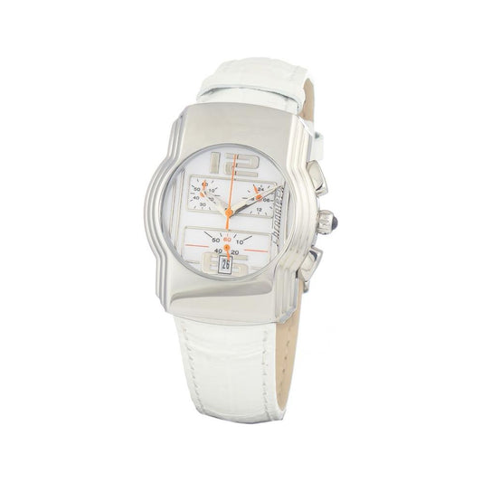 Chronotech White Leather Watch Chronotech Light Gray