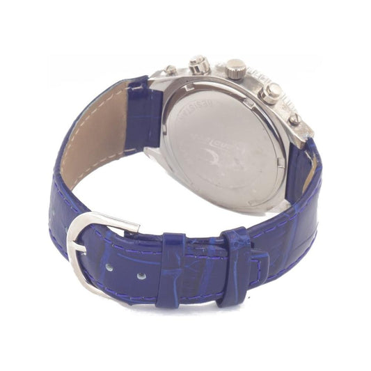 Chronotech Blue Leather Watch Chronotech Dim Gray