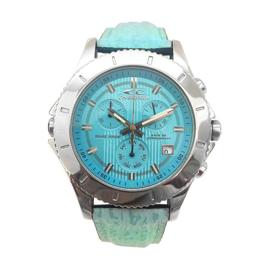 Chronotech Blue Leather Watch Chronotech Cadet Blue