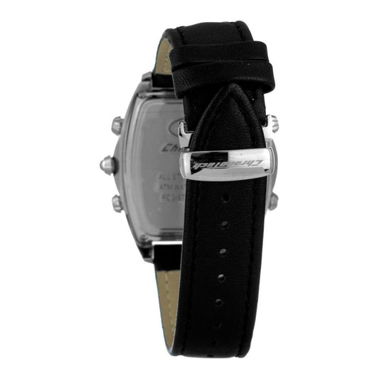 Chronotech Black Leather Watch Chronotech Dark Gray