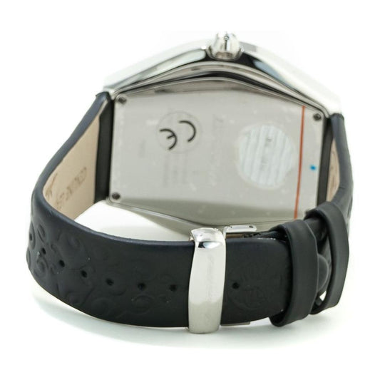 Chronotech Black Leather Watch Chronotech Gray