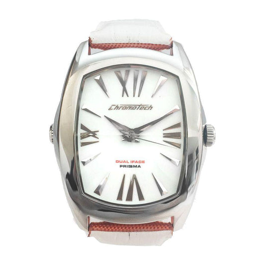 Chronotech Orange Leather Watch Chronotech Light Gray