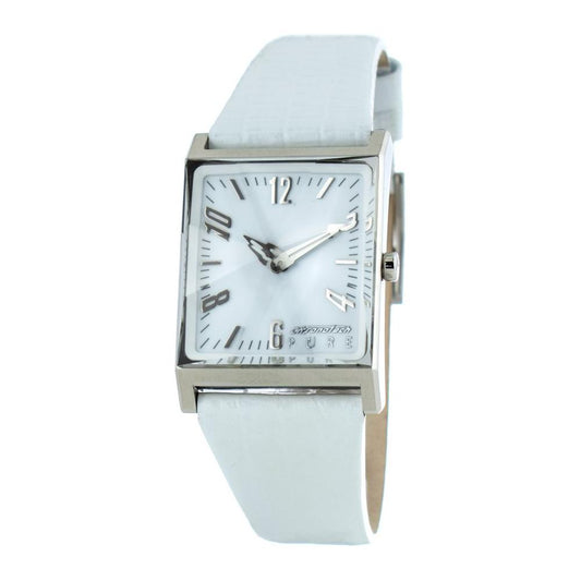 Chronotech White Leather Watch Chronotech Light Gray
