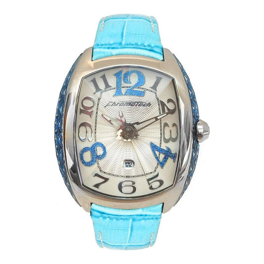 Chronotech Blue Leather Watch Chronotech Gray